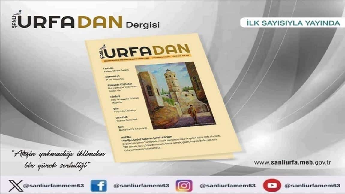 URFADAN DERGİSİ YAYIMLANDI